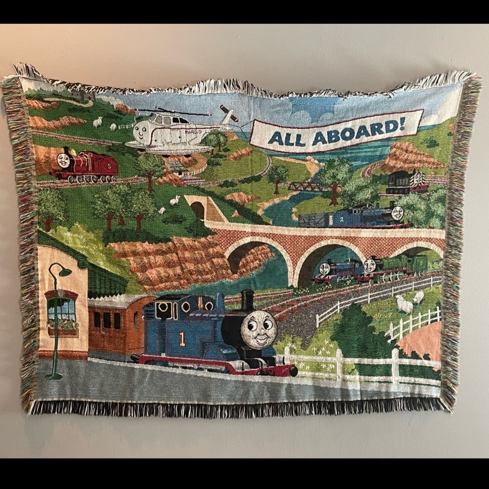Thomas & Friends Throw Blanket - Kids Wall Decor *Rare* Train Tank Engine